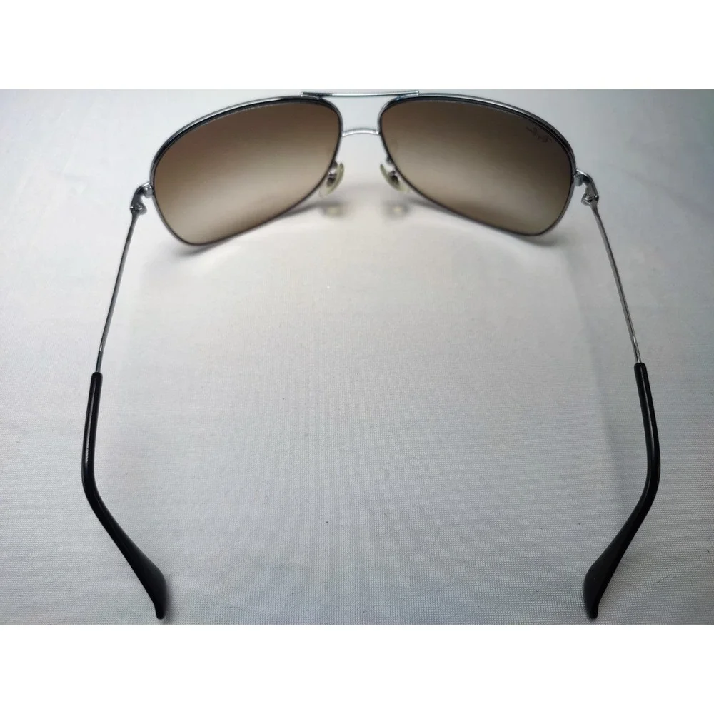 Ray-Ban RB3267 004/13 Silver Aviator Sunglasses Brown Gradient 64mm